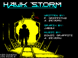 STORM title screen for ZX Spectrum